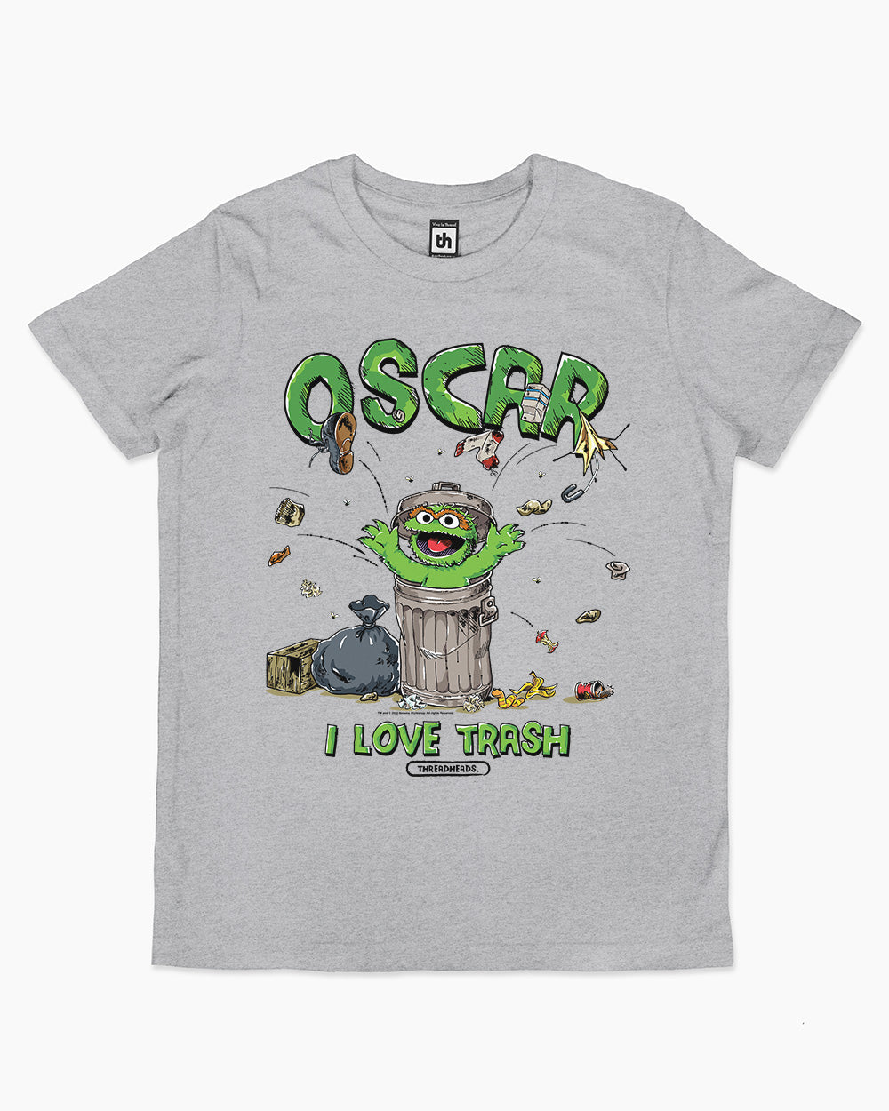 Oscar I Love Trash Kids T-Shirt Australia Online #colour_grey