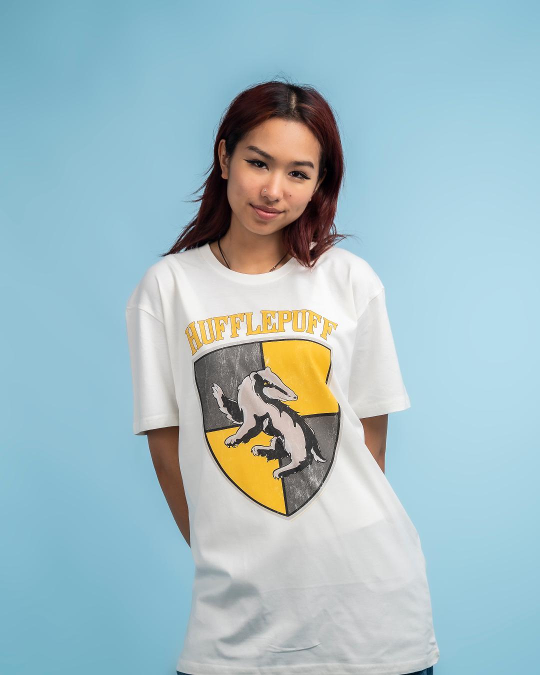 Hufflepuff Crest T-Shirt Australia Online #colour_natural