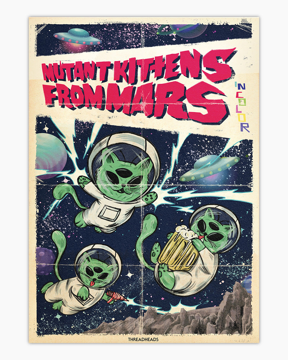 Mutant Kittens from Mars Art Print