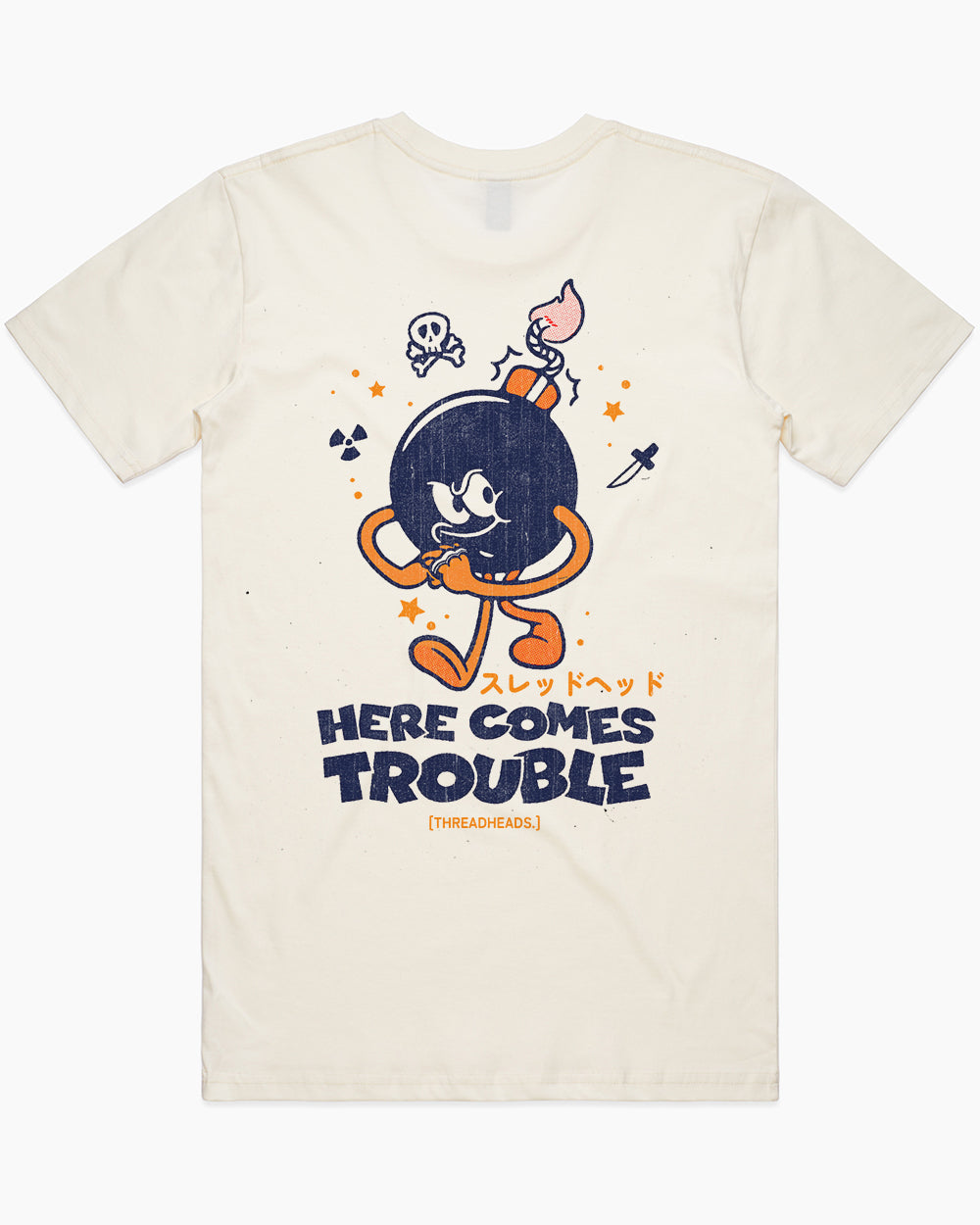 Here Comes Trouble T-Shirt Australia Online #colour_natural