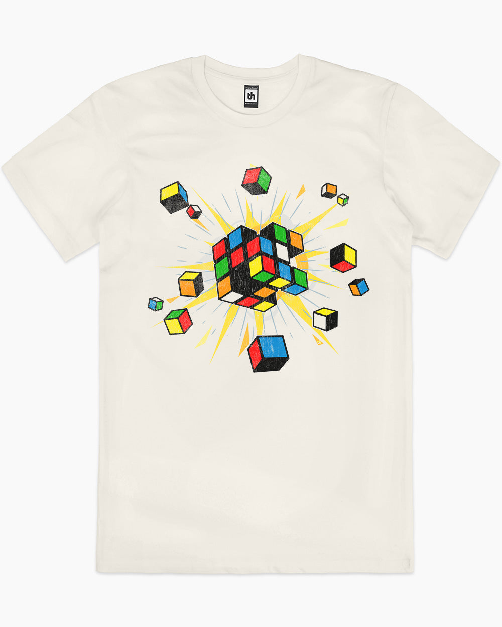 Exploding Cube T-Shirt Australia Online #colour_natural