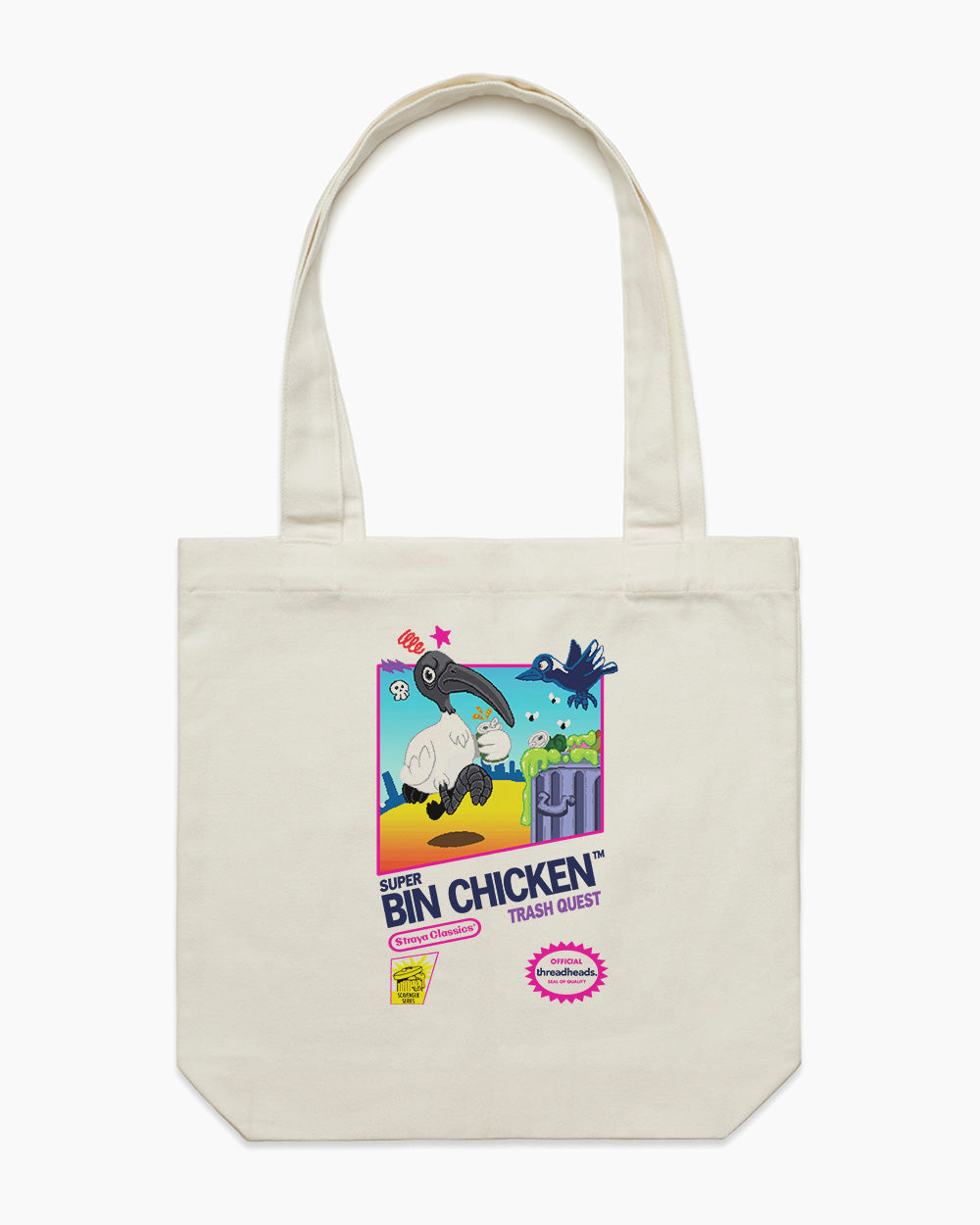 Bin Chicken Mario Tote Bag Australia Online #colour_natural