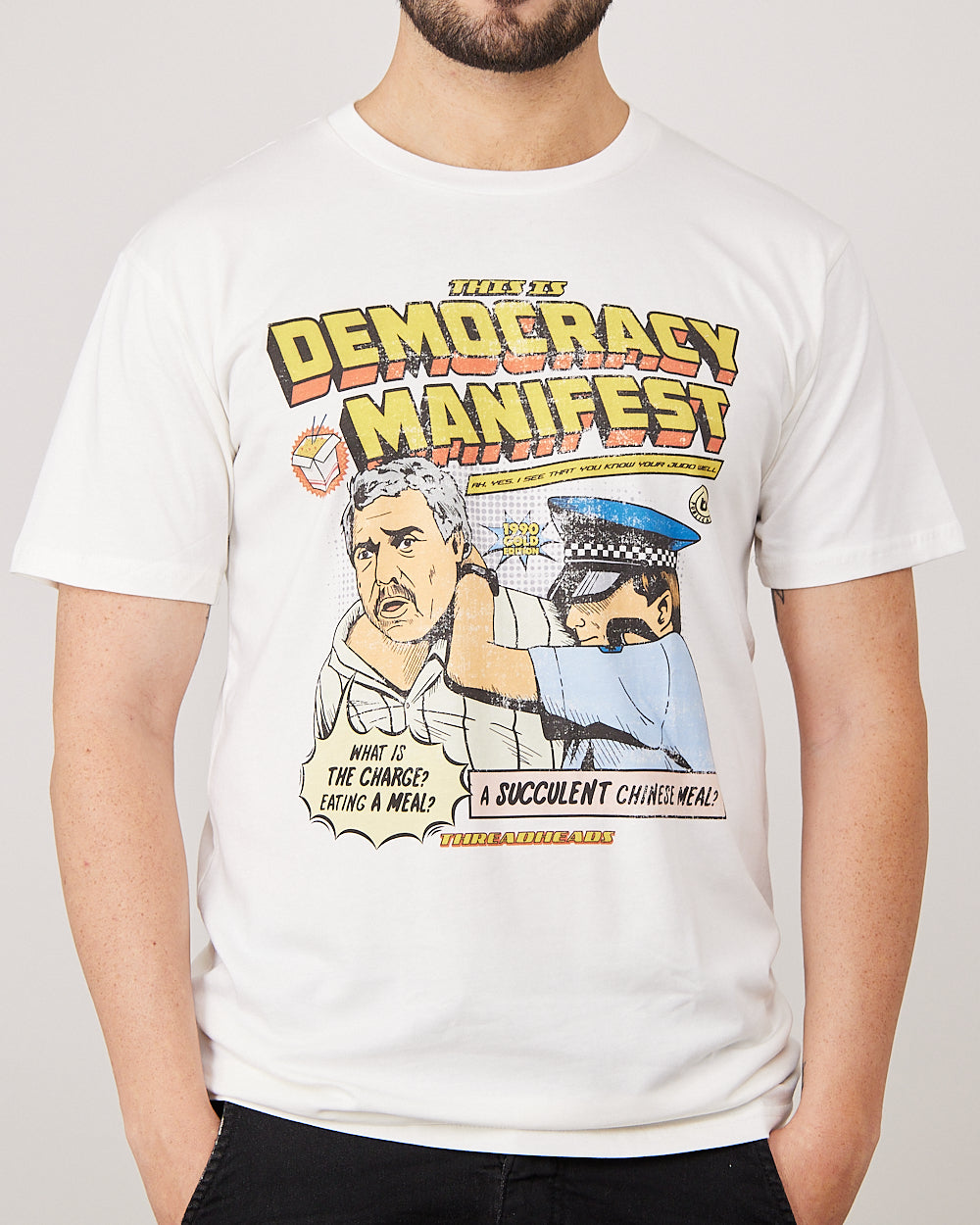 This is Democracy Manifest T-Shirt Australia Online #colour_natural