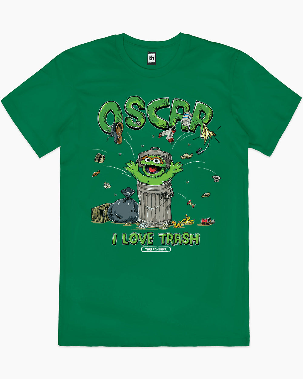 Oscar I Love Trash T-Shirt Australia Online #colour_green