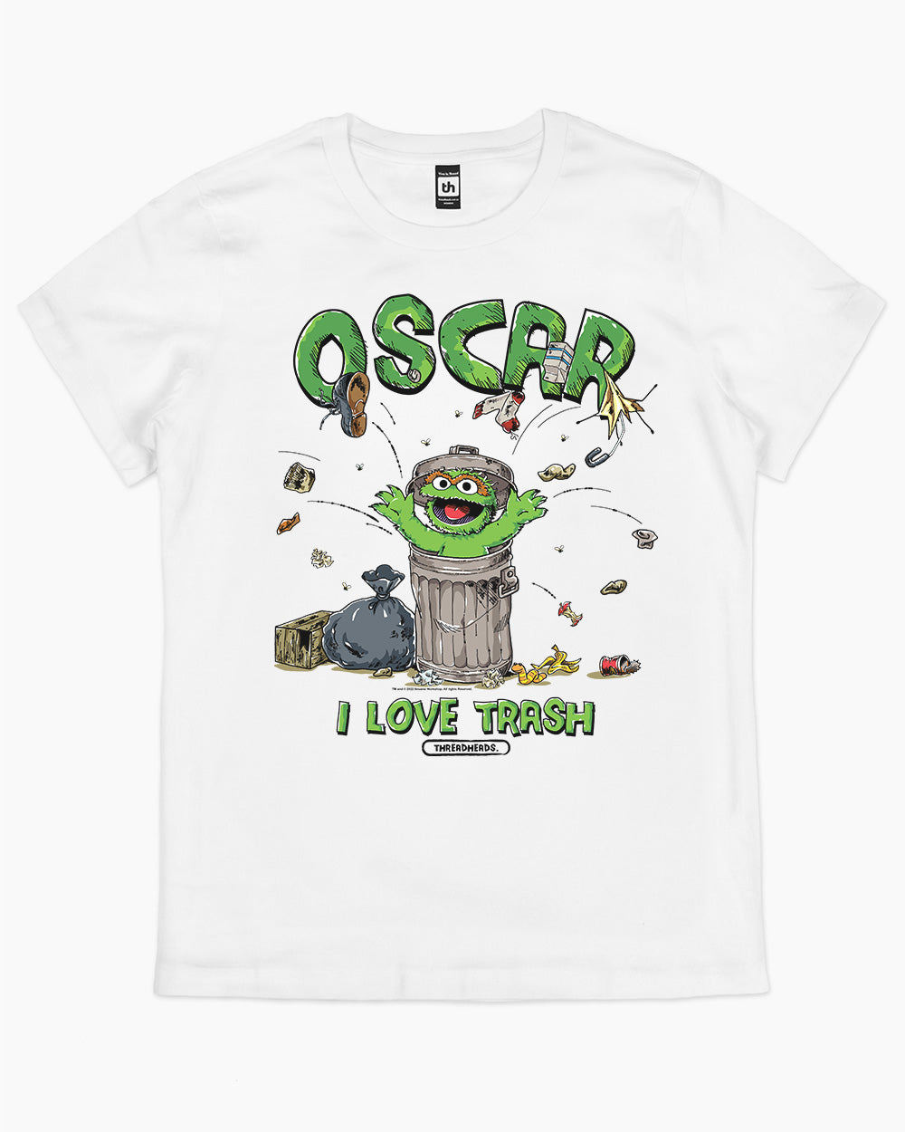 Oscar I Love Trash T-Shirt Australia Online #colour_white