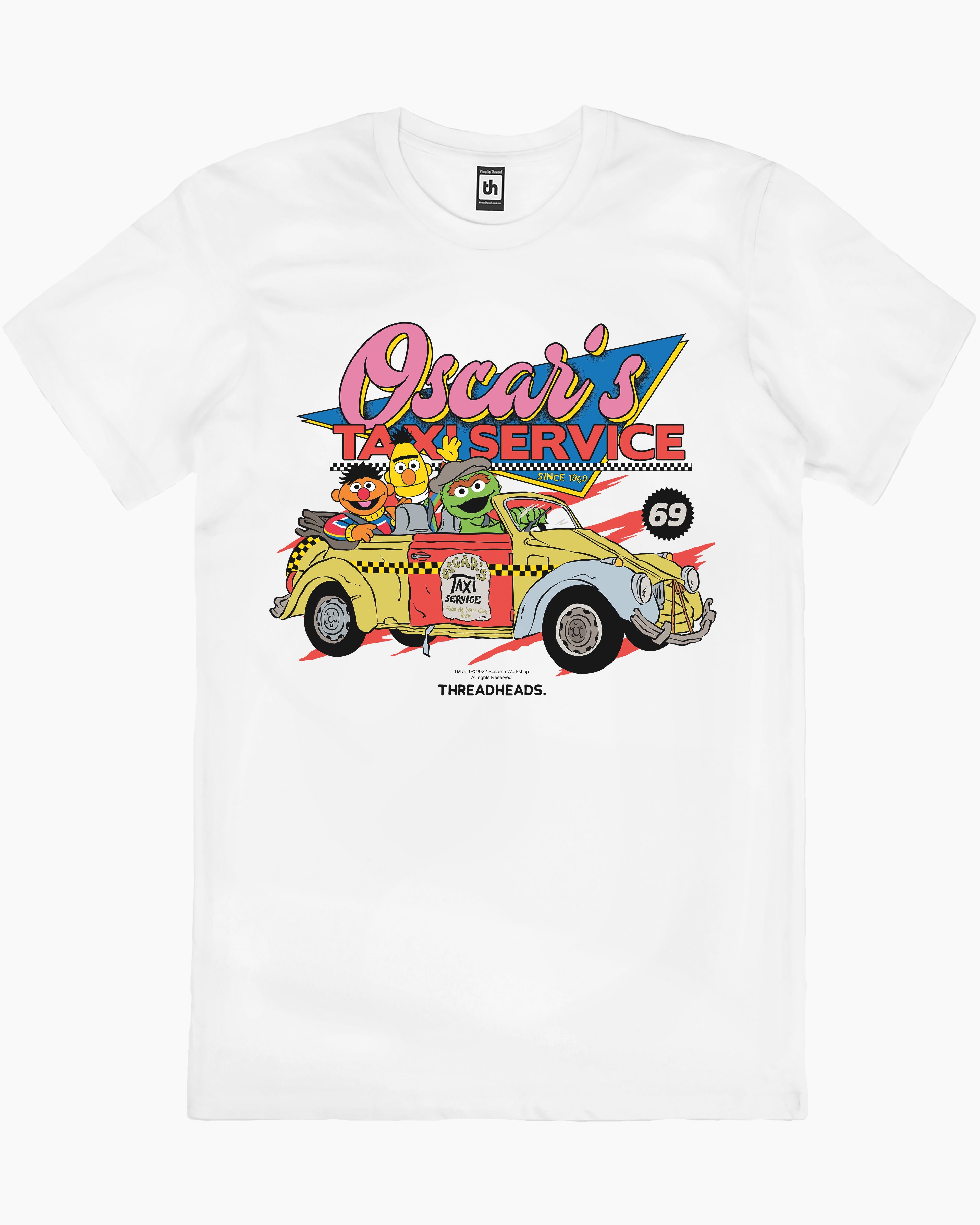Oscar's Taxi Service T-Shirt Australia Online #colour_white