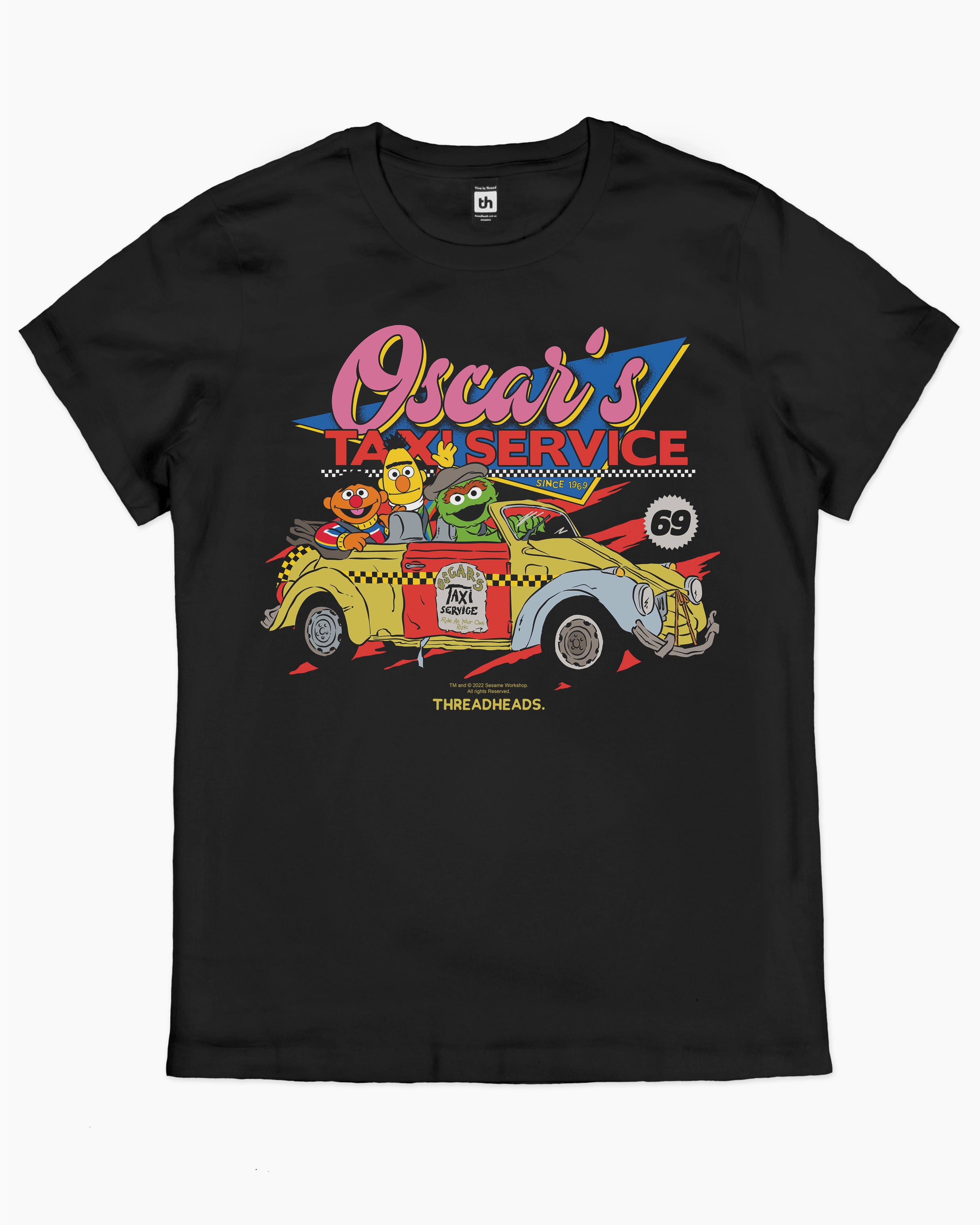 Oscar's Taxi Service T-Shirt Australia Online #colour_black