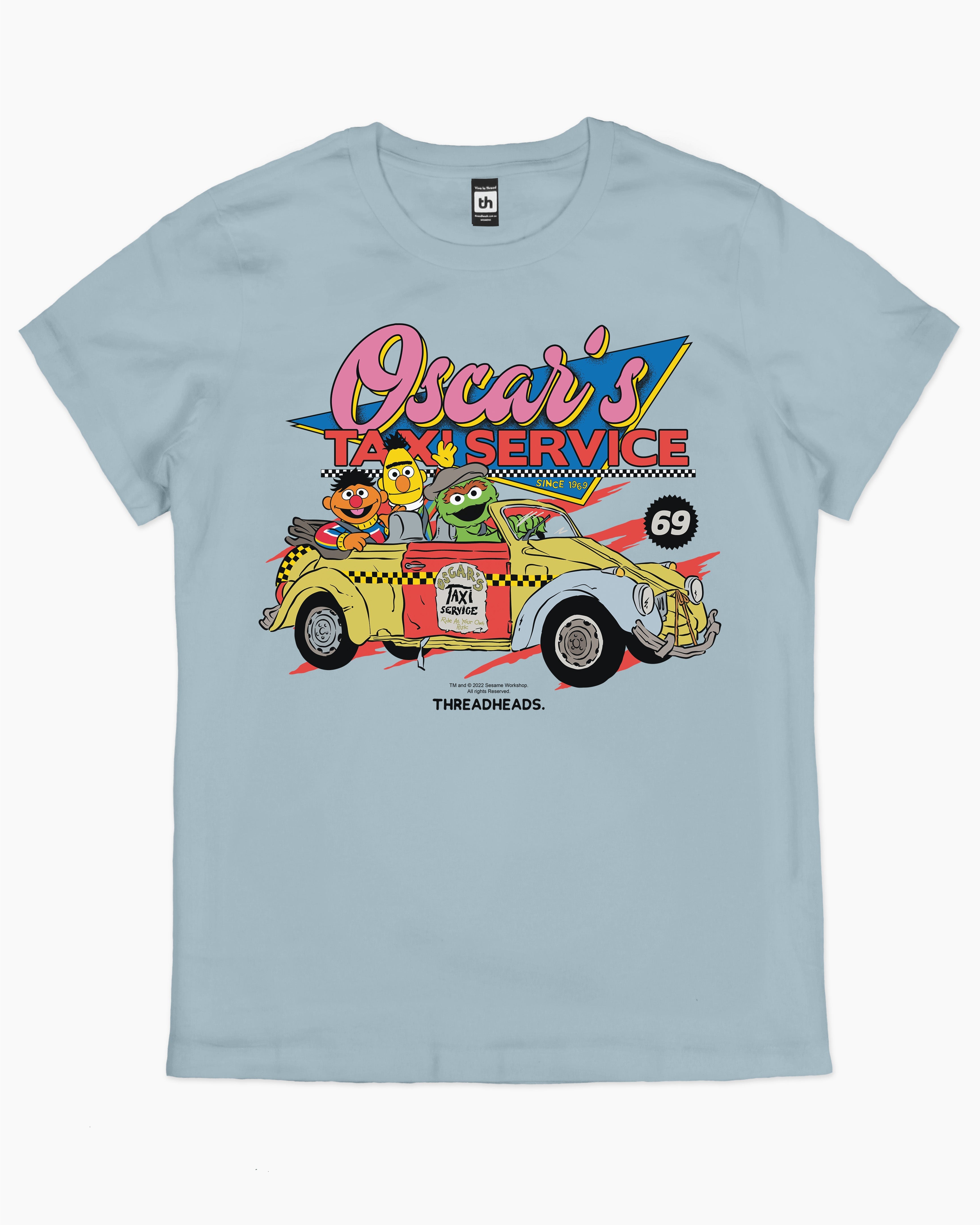 Oscar's Taxi Service T-Shirt Australia Online #colour_pale blue