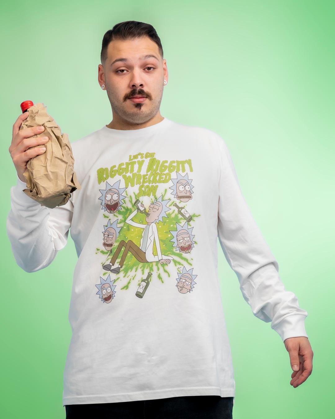 Riggity Riggity Wrecked Long Sleeve Australia Online #colour_white