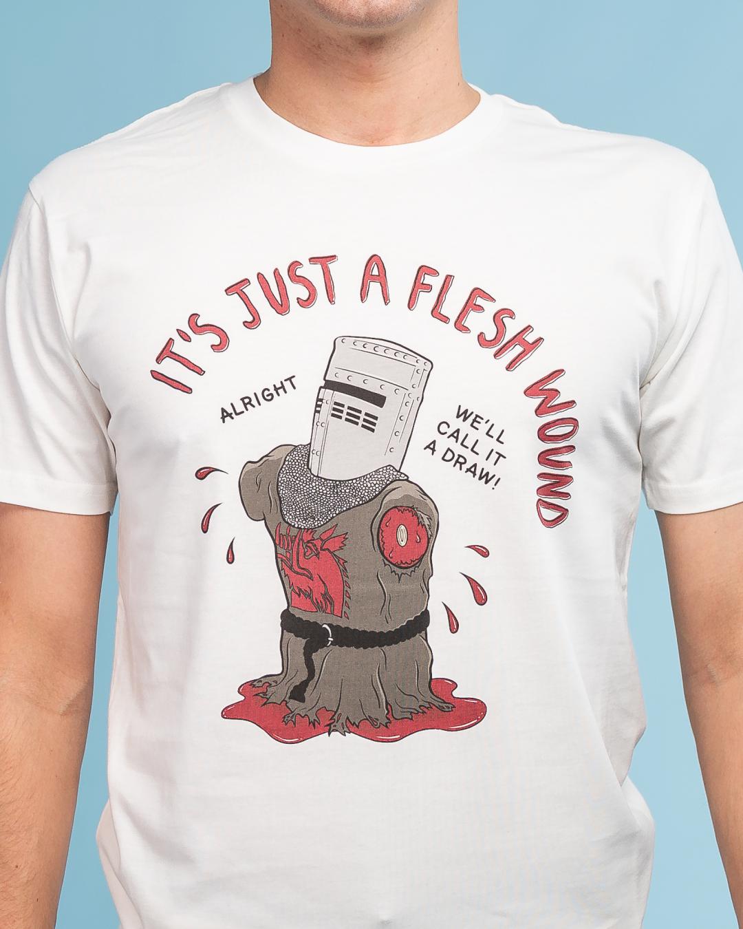 It's Just a Flesh Wound T-Shirt Australia Online #colour_natural
