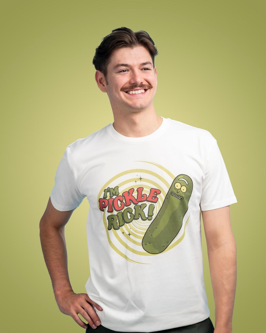 Pickle Rick T-Shirt Australia Online #colour_natural