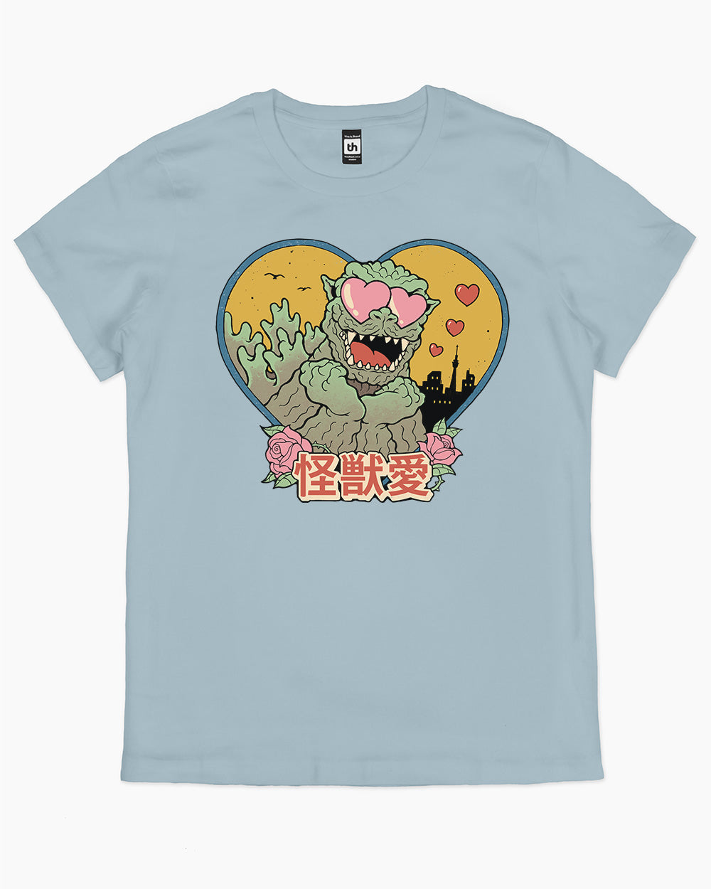 Kaiju Love T-Shirt Australia Online #colour_pale blue