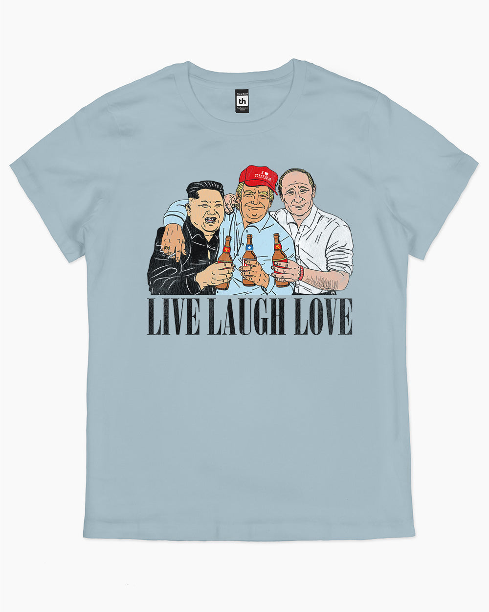 Live Laugh Love T-Shirt Australia Online #colour_pale blue