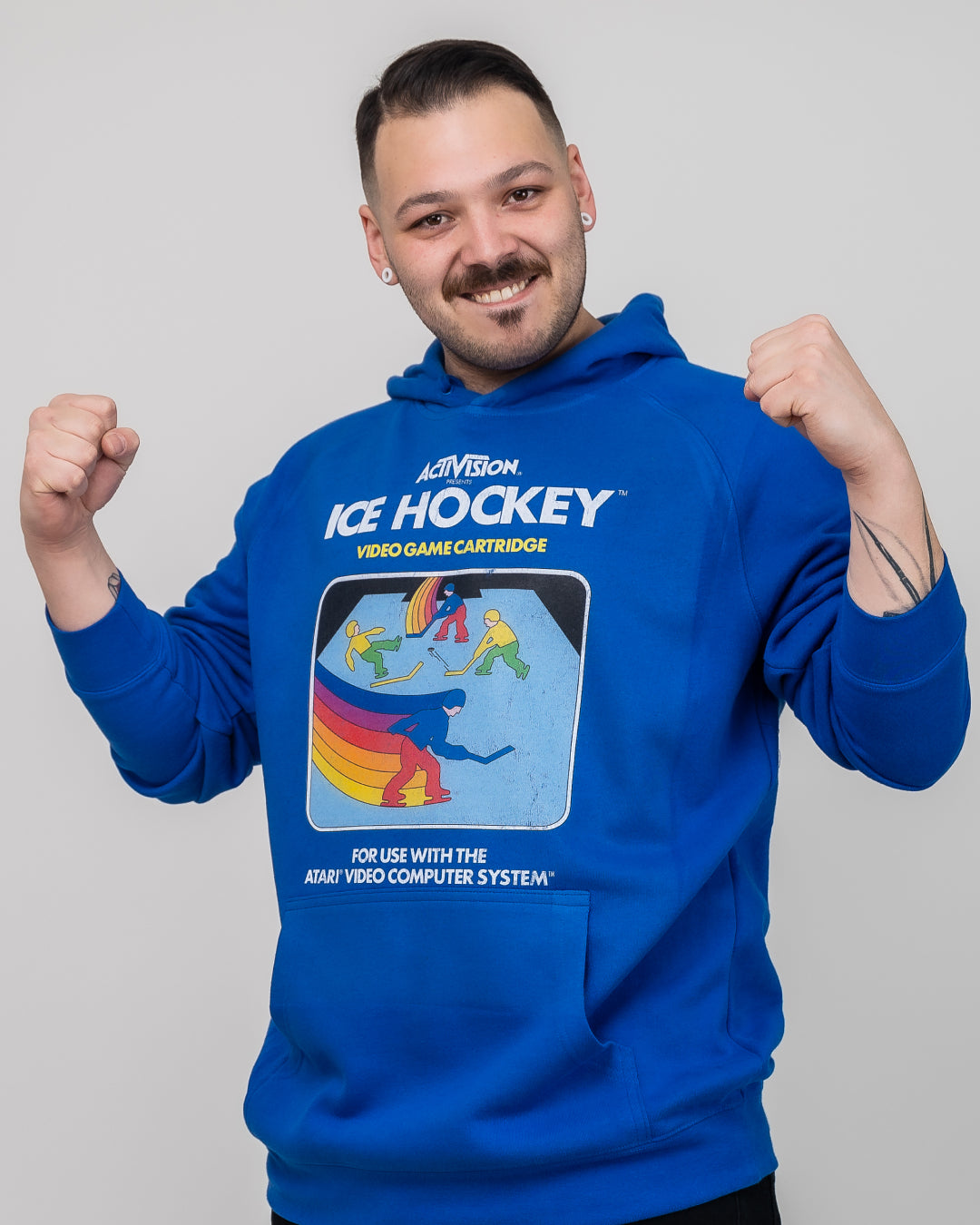 Ice Hockey Vintage Hoodie Australia Online #colour_blue