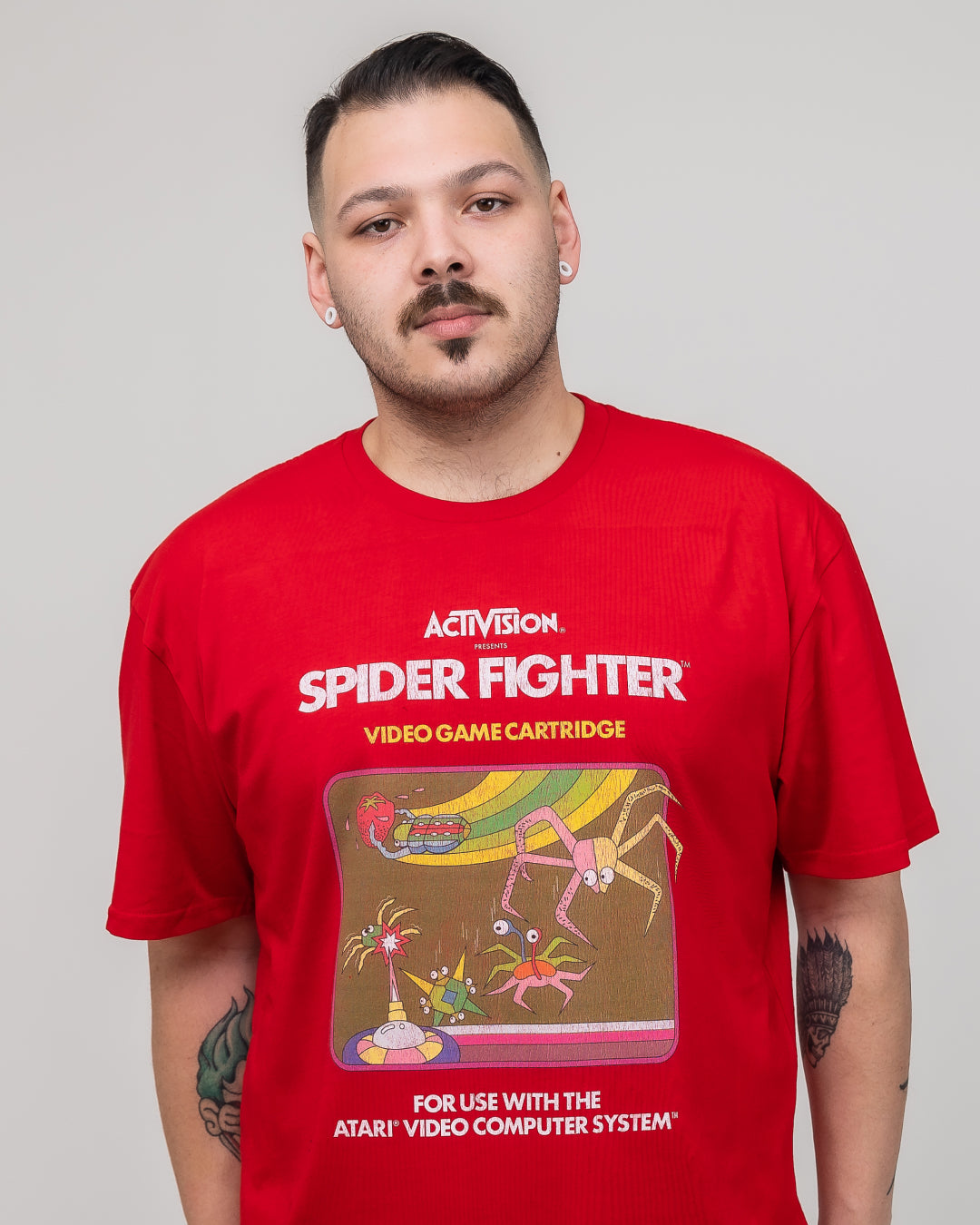 Spider Fighter Vintage T-Shirt Australia Online #colour_red