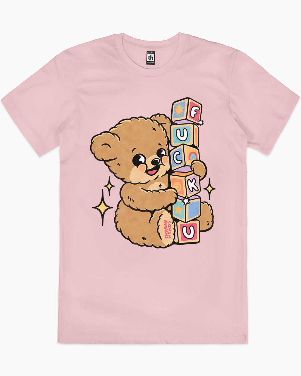 Spell It Out Teddy T-Shirt Australia Online #colour_pink
