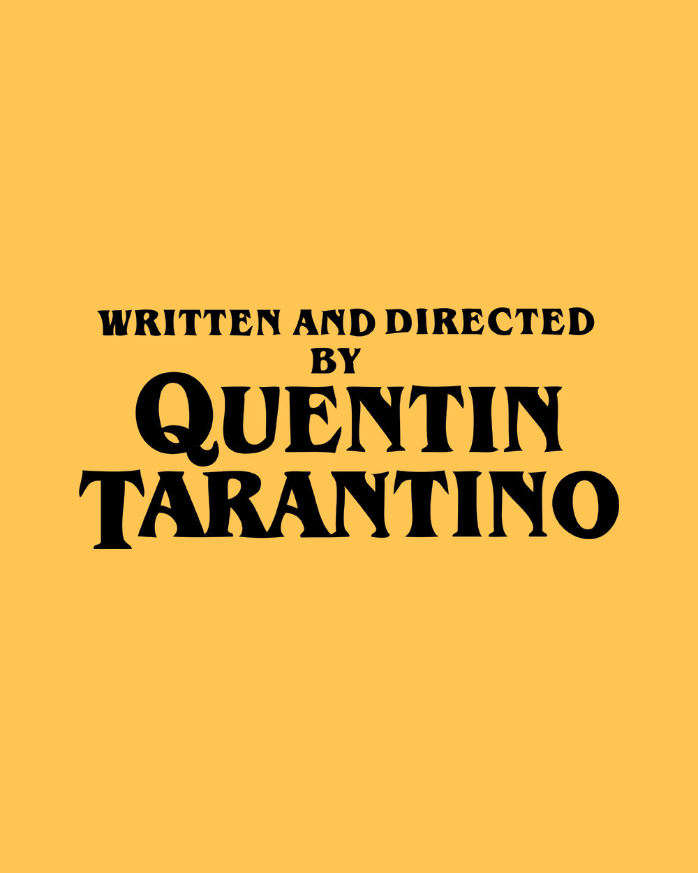 Written and Directed by Quentin Tarantino Kids T-Shirt Australia Online #colour_yellow