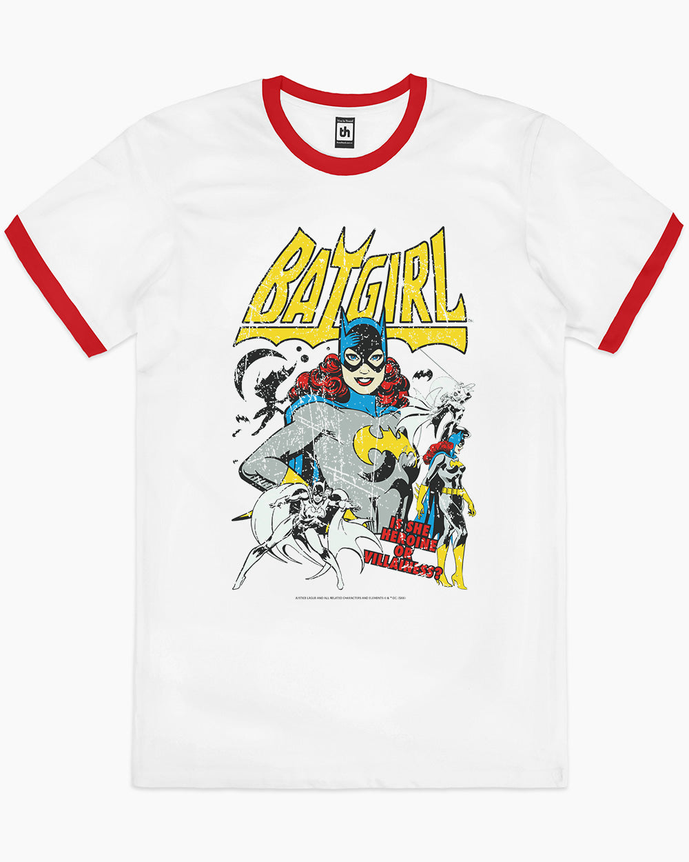Batgirl Heroine T-Shirt Australia Online #colour_red ringer
