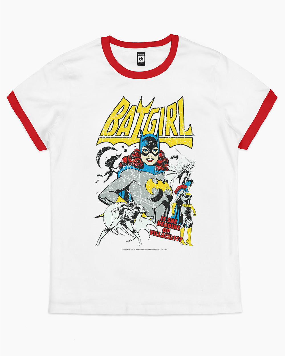 Batgirl Heroine T-Shirt Australia Online #colour_red ringer