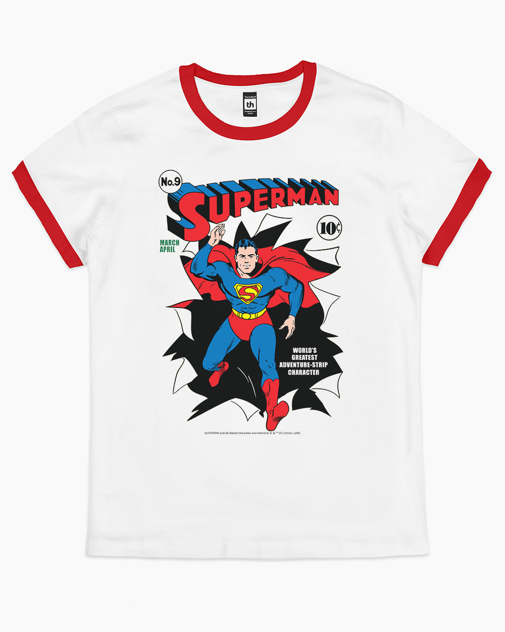 Superman 9 Edition T-Shirt Australia Online #colour_red ringer