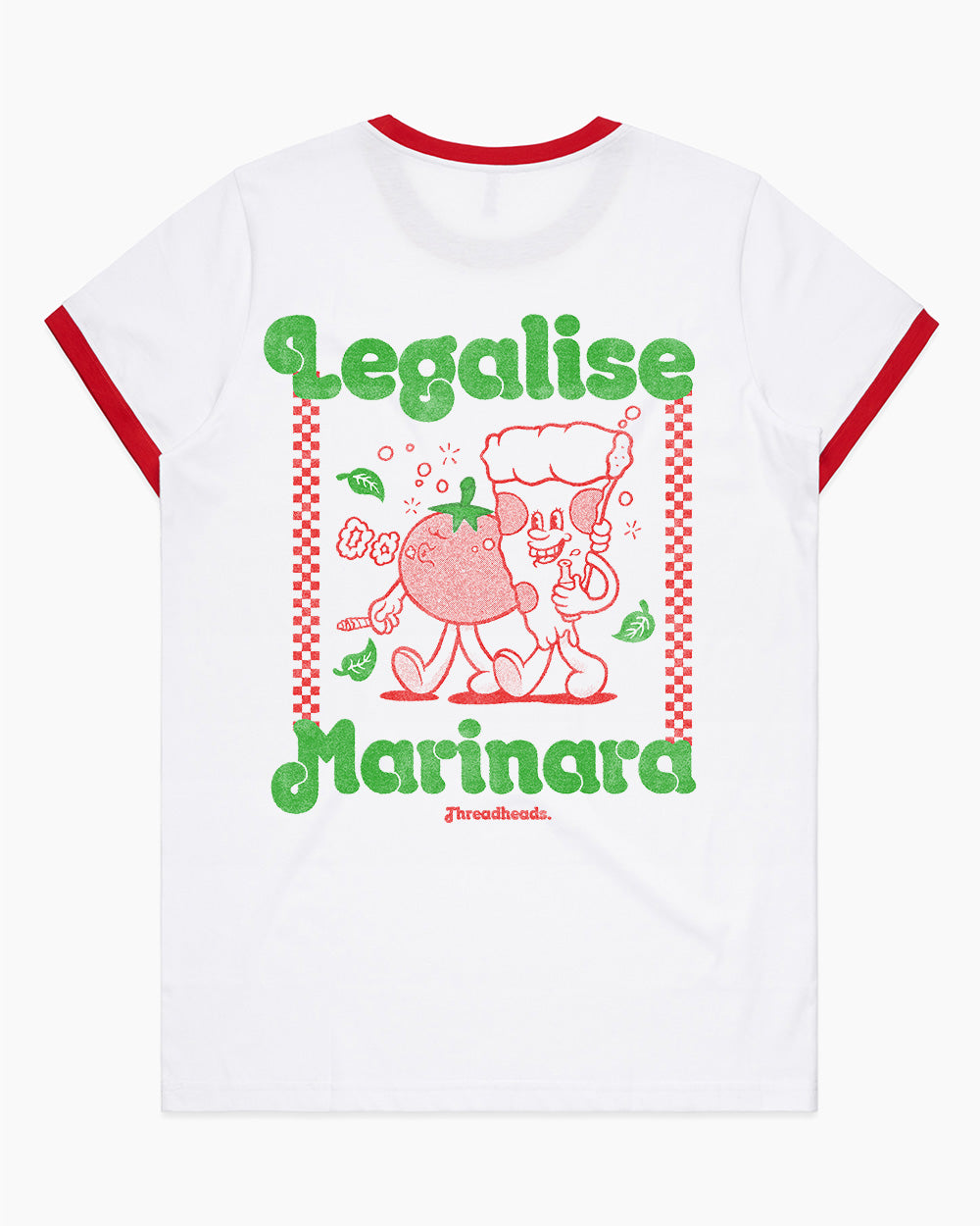 Legalise Marinara T-Shirt Australia Online #colour_red ringer