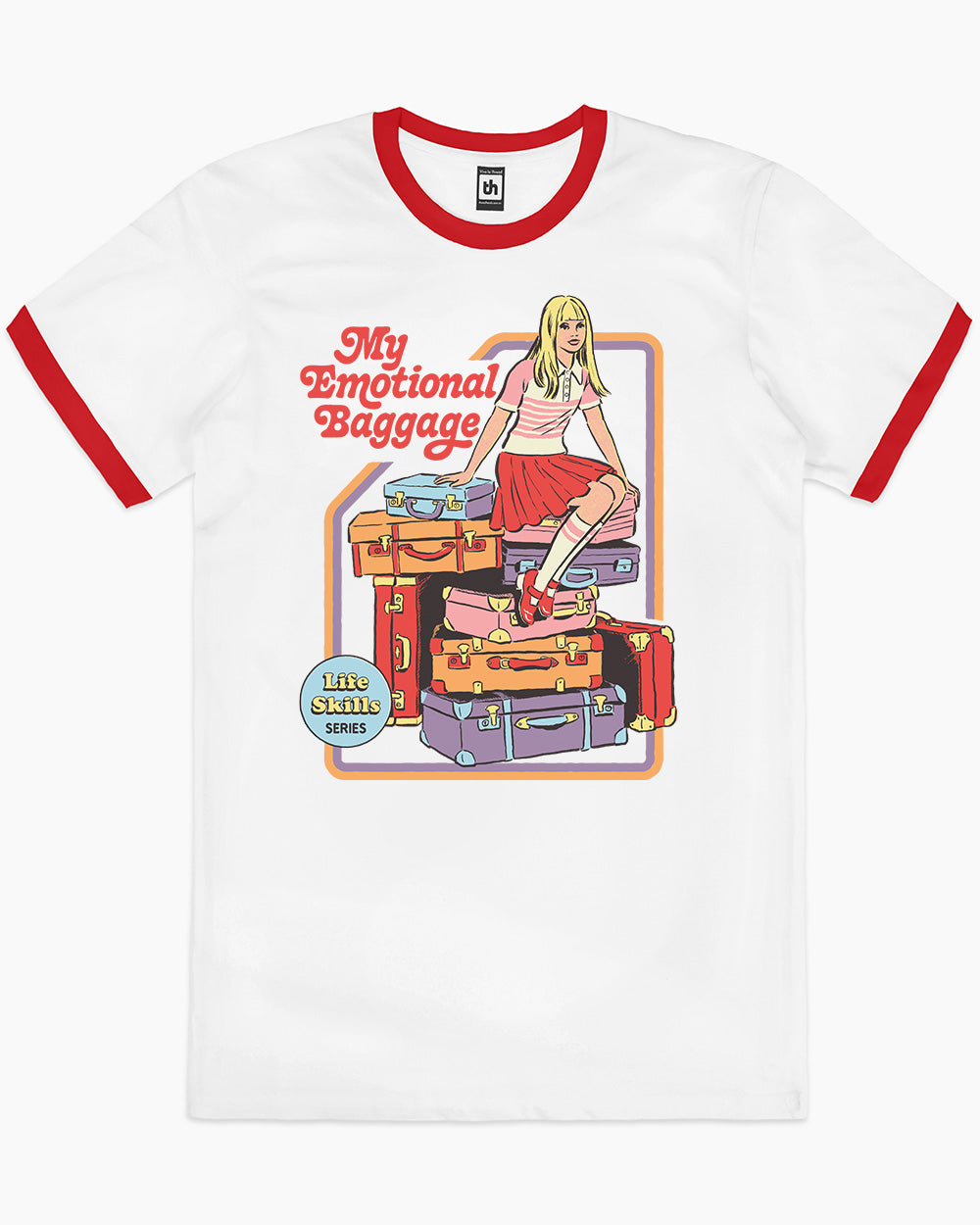 My Emotional Baggage T-Shirt Australia Online #colour_red ringer