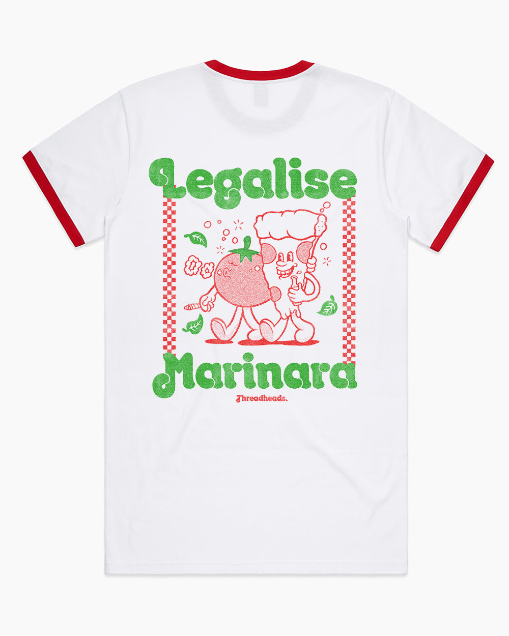 Legalise Marinara T-Shirt Australia Online #colour_red ringer