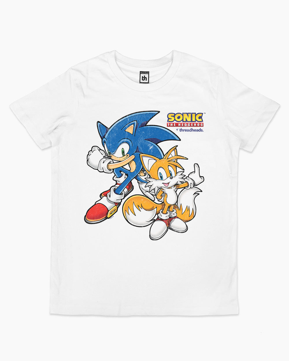Sonic Tails BFFs Kids T-Shirt Australia Online #colour_white