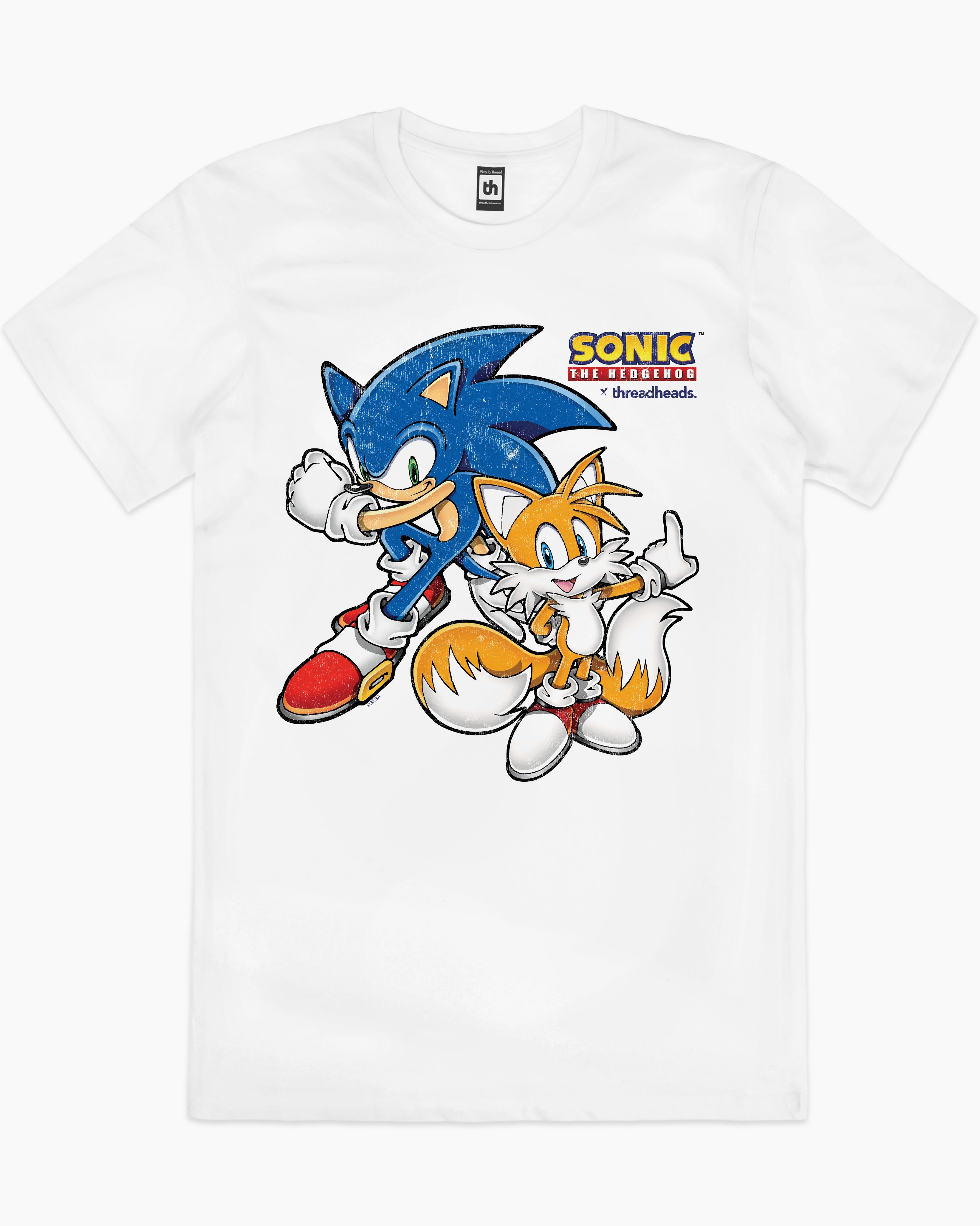 Sonic Tails BFFs T-Shirt Australia Online #colour_white