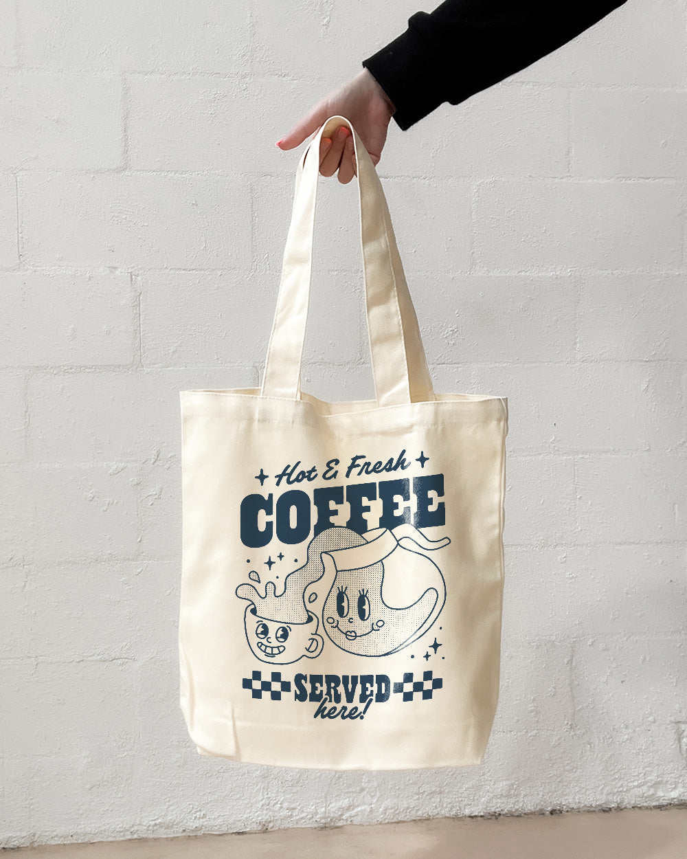 Hot & Fresh Coffee Tote Bag Australia Online #colour_natural