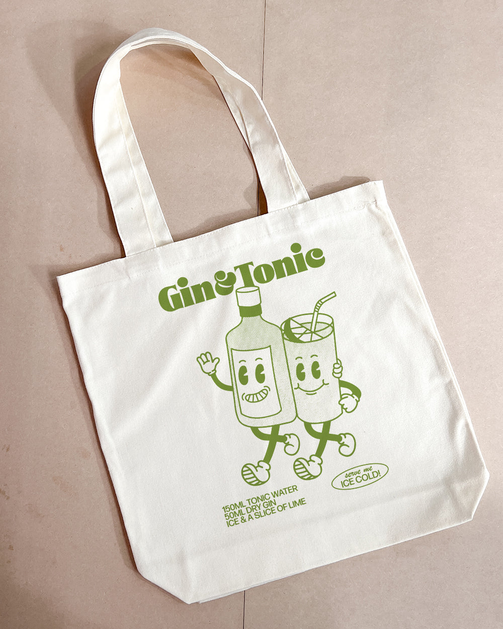 Gin and Tonic Tote Bag Australia Online #colour_natural