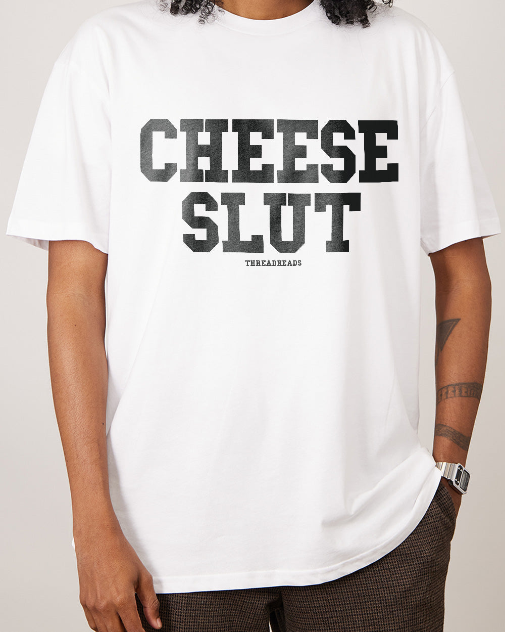 Cheese Slut T-Shirt Australia Online #colour_white