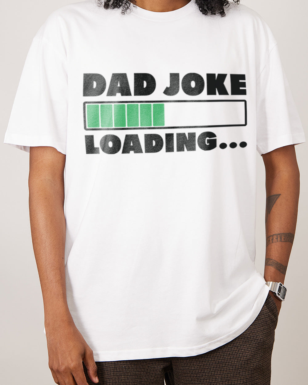Dad Joke Loading T-Shirt Australia Online #colour_white