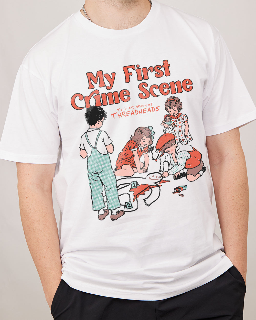 My First Crime Scene T-Shirt Australia Online #colour_white