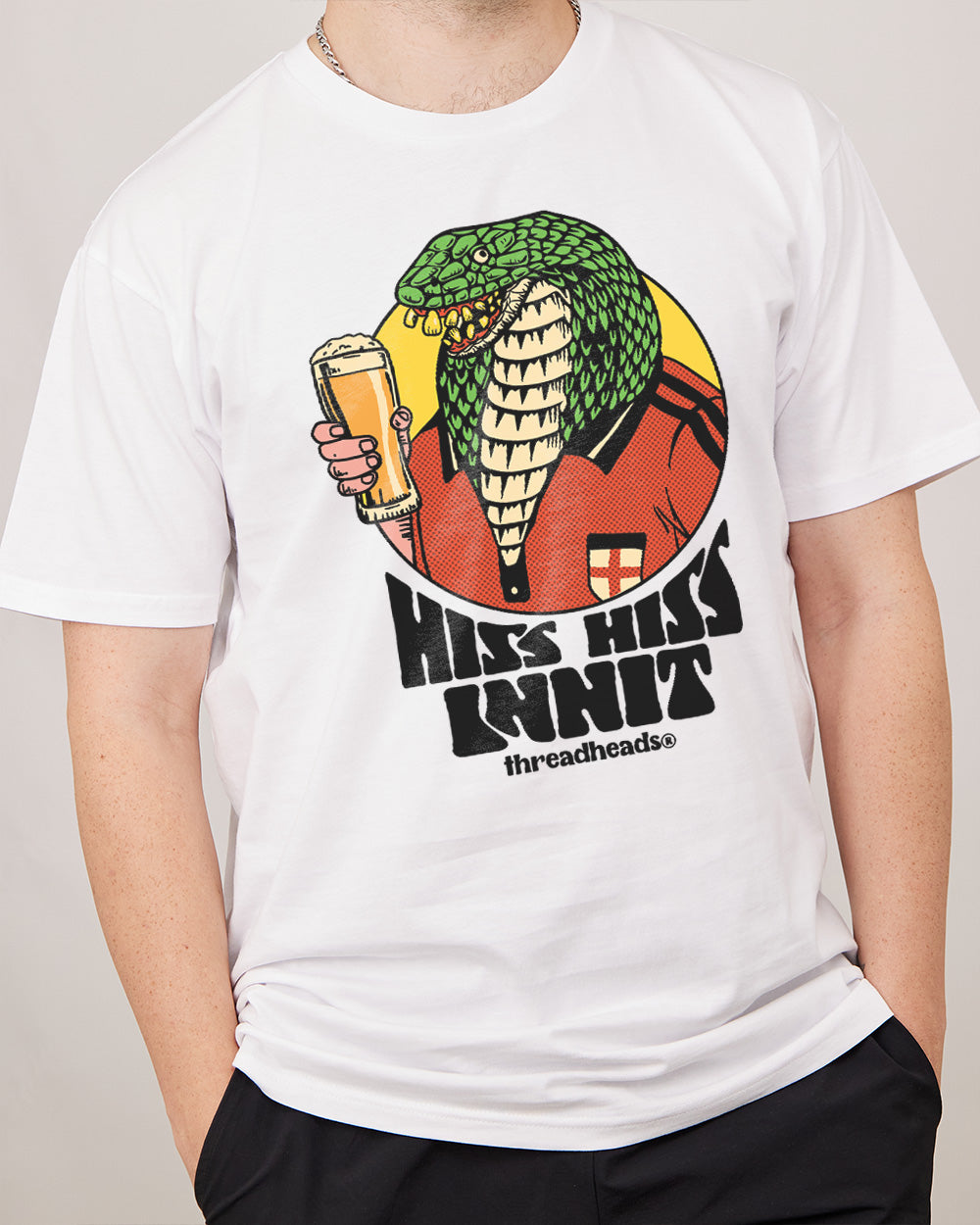 Oi Bruv, Hiss Hiss Innit? T-Shirt Australia Online #colour_white