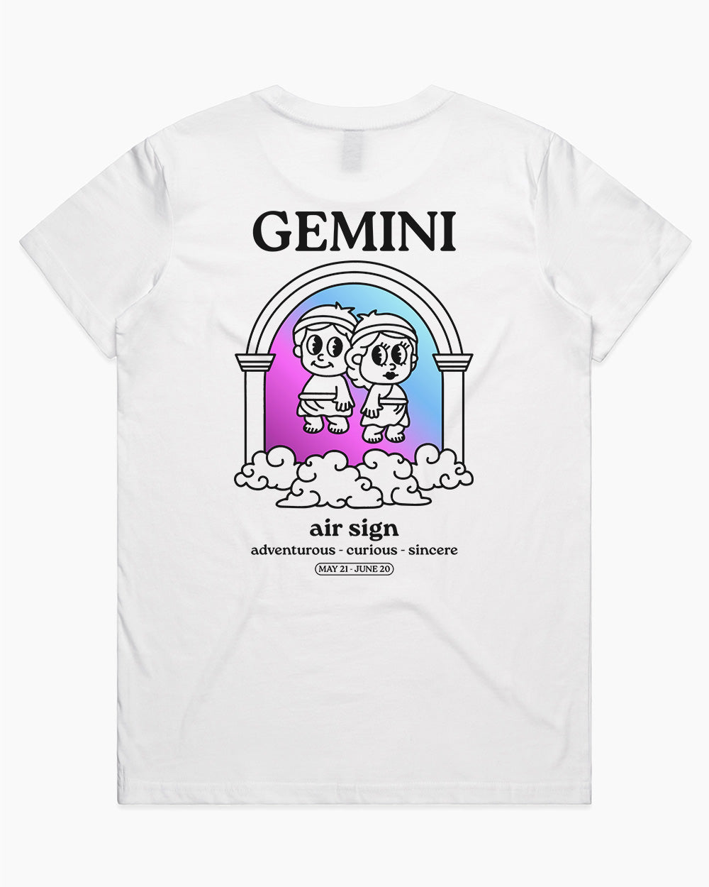 Gemini T-Shirt Australia Online #colour_white