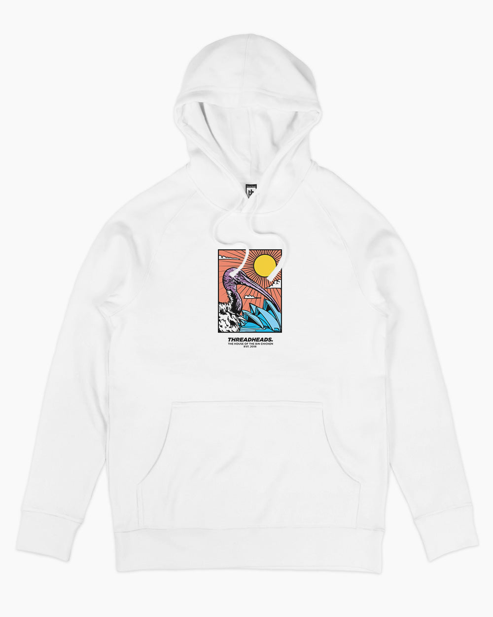 The House of the Bin Chicken Hoodie Australia Online #colour_white