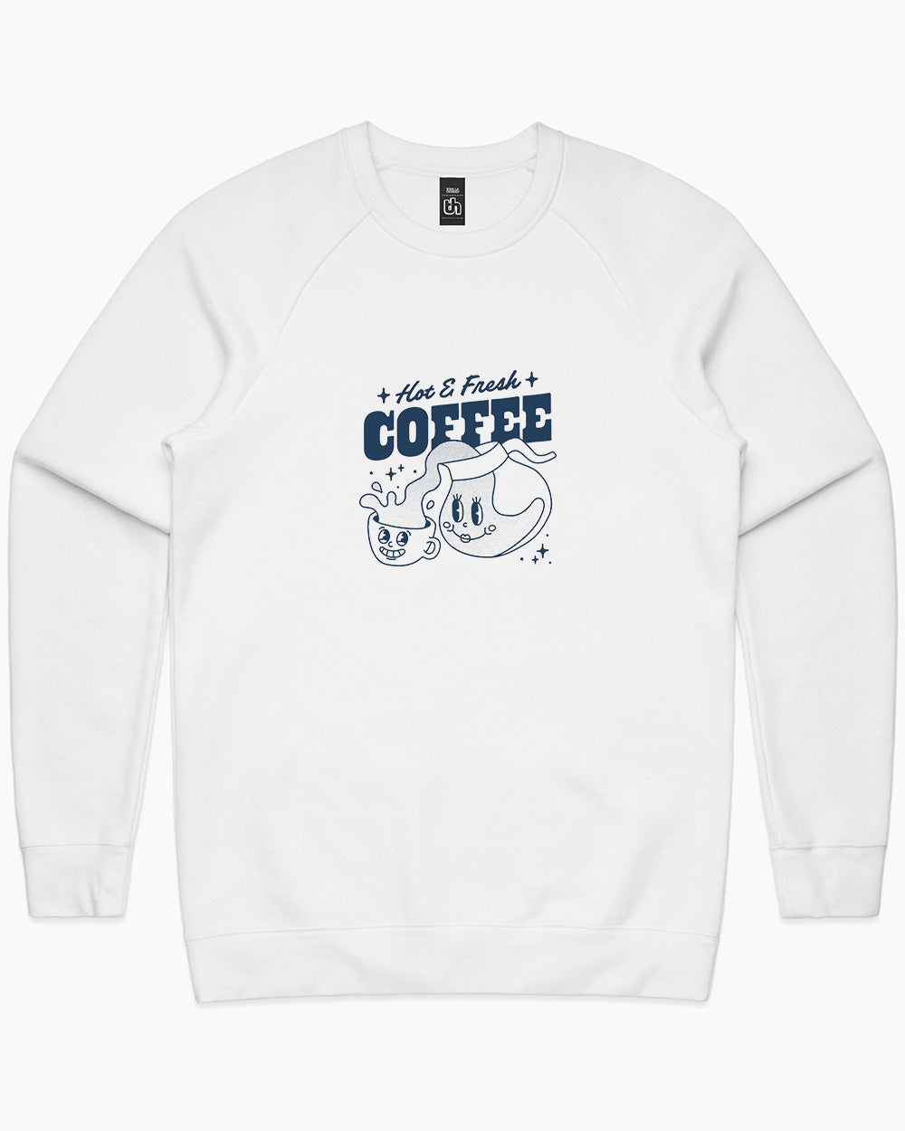Hot & Fresh Coffee Jumper Australia Online #colour_white