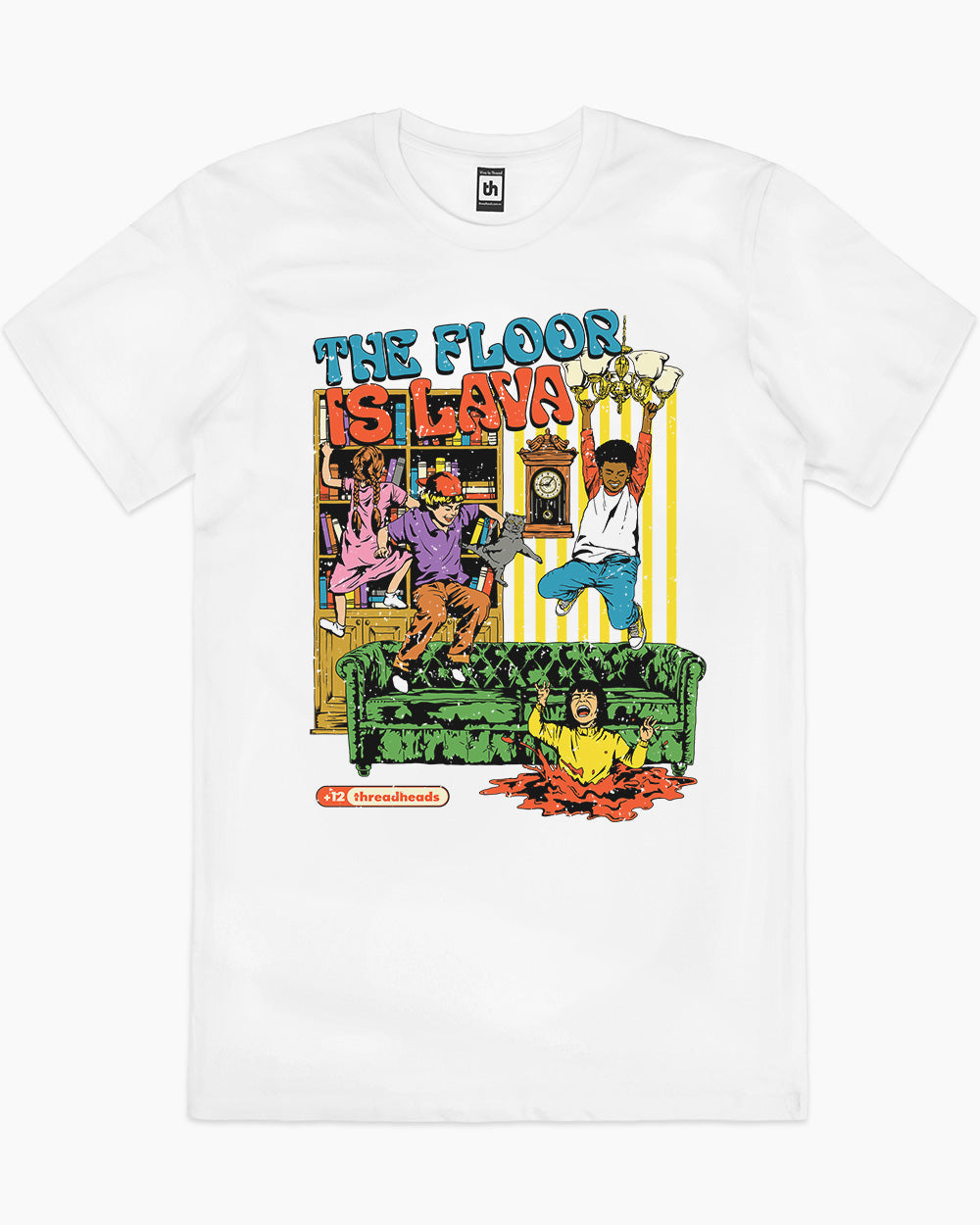 Floor is Lava T-Shirt Australia Online #colour_white