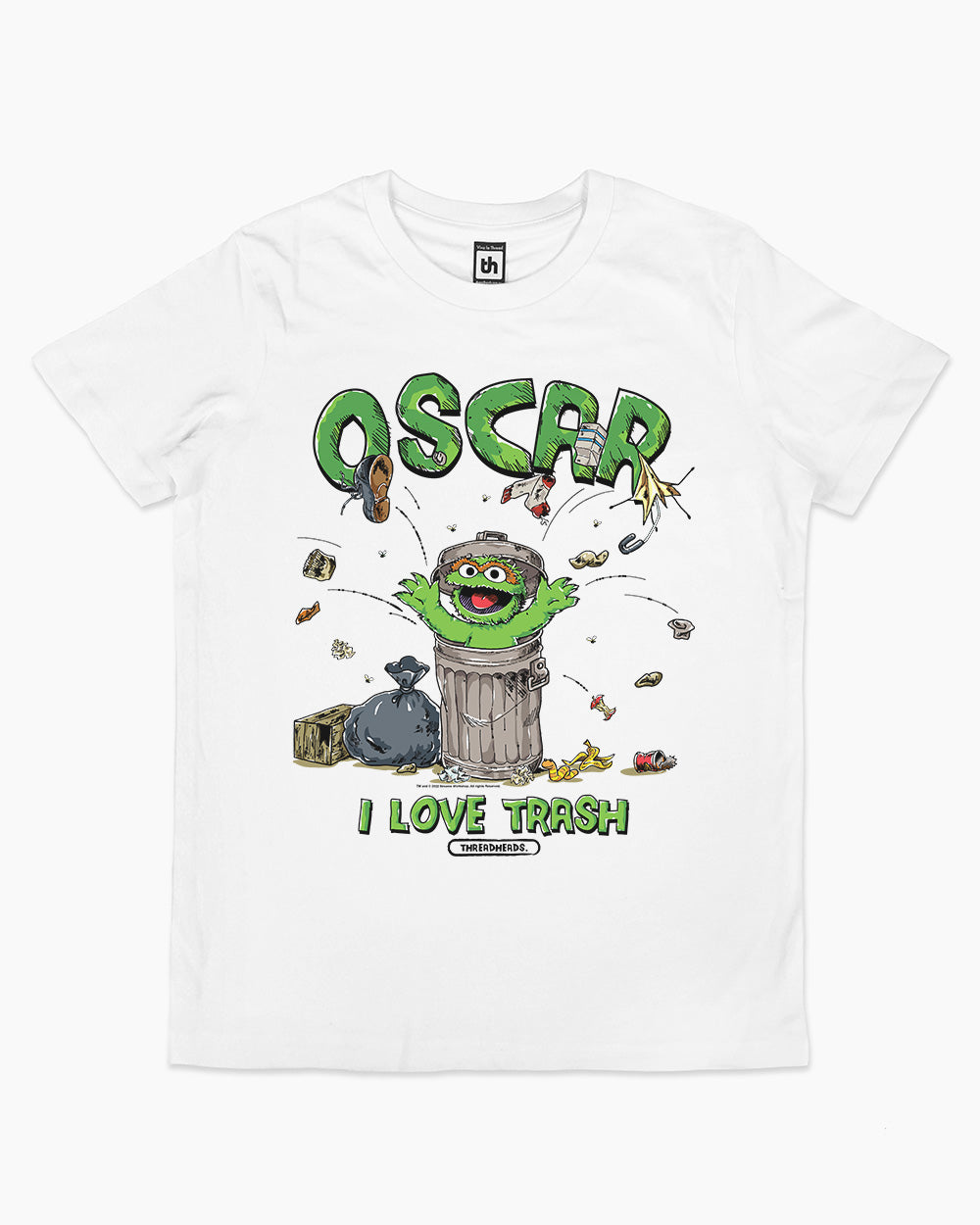 Oscar I Love Trash Kids T-Shirt Australia Online #colour_white