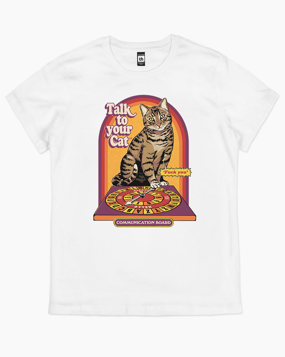 Talk To Your Cat T-Shirt Australia Online #colour_white