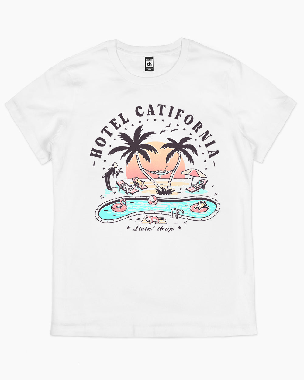 Hotel Catifornia T-Shirt Australia Online #colour_white