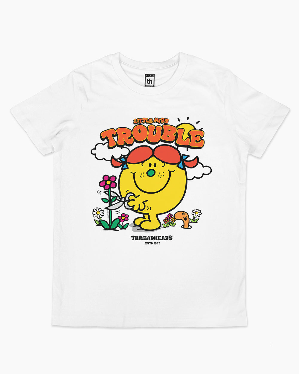 Little Miss Trouble Kids T-Shirt Australia Online #colour_white