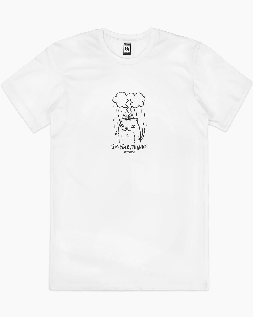 I'm Fine Cat T-Shirt Australia Online #colour_white