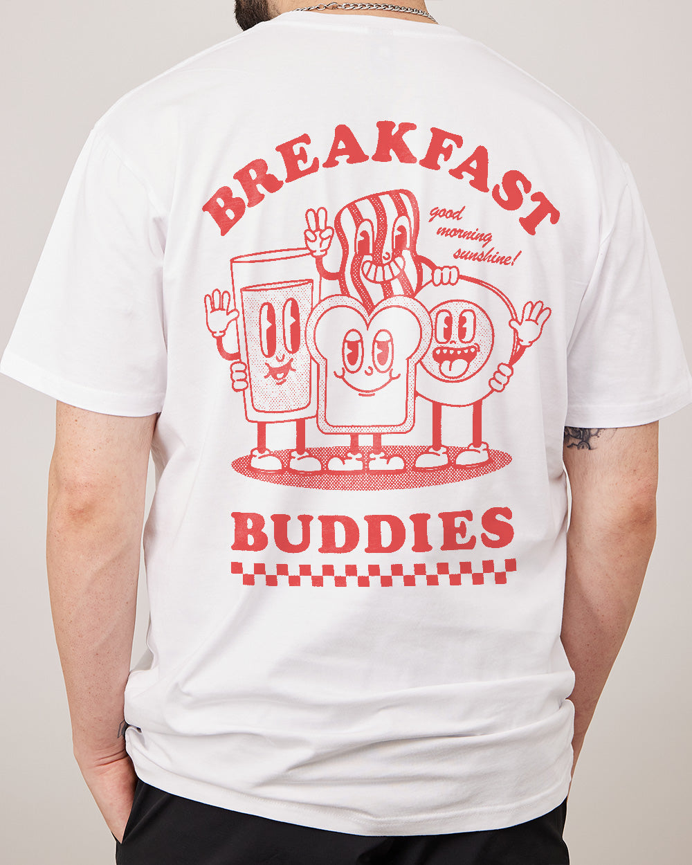 Breakfast Buddies T-Shirt Australia Online #colour_white