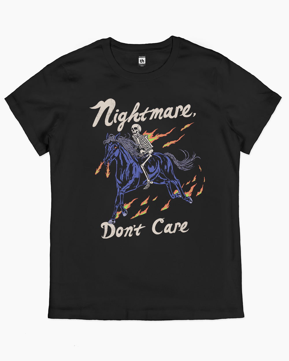 Nightmare Don't Care T-Shirt Australia Online #colour_black