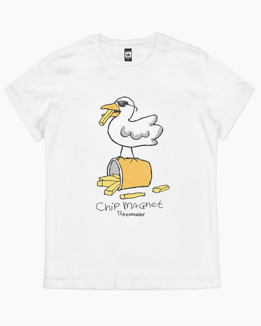 Chip Magnet T-Shirt Australia Online #colour_white