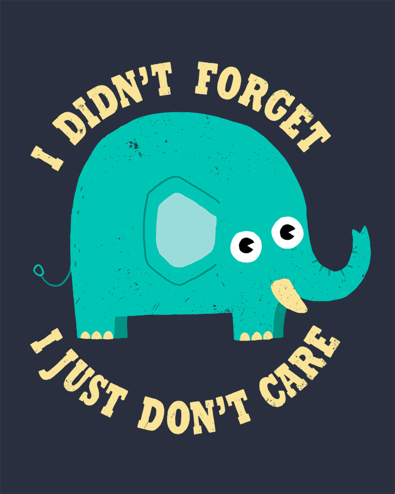 An Elephant Never Cares Kids T-Shirt Australia Online #colour_navy