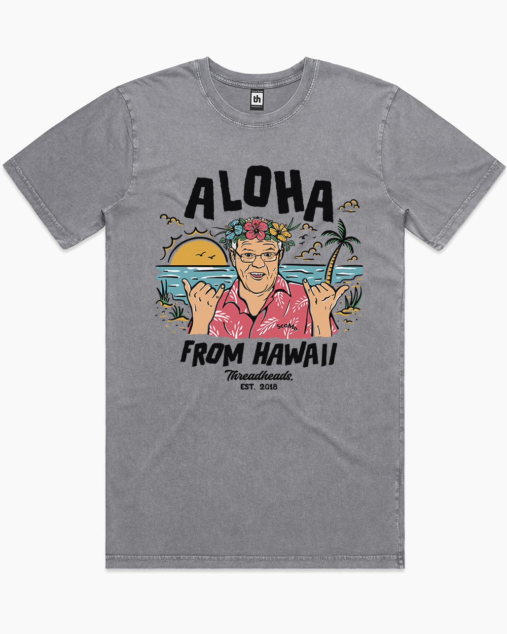 Aloha from Hawaii Stonewash Tee Australia Online #colour_ash stone