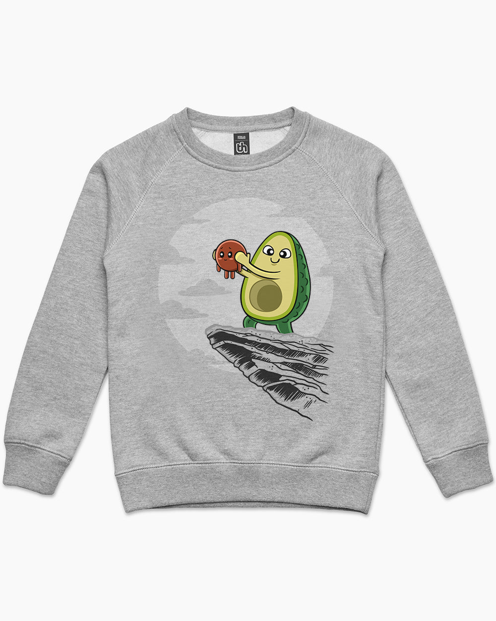 Avocado King Kids Sweater Australia Online #colour_grey